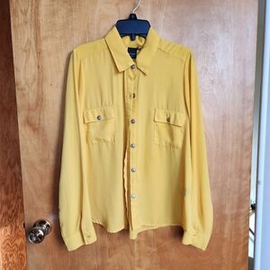 Yellow Button-Down Women's Shirt